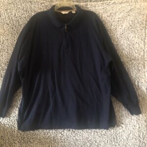 mens turnbury long sleeves 3/4 ziper mens shirt Size XXl   100 percent Cotton